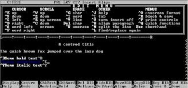 Seymour Rubenstein and Rob Barnaby create wordstar