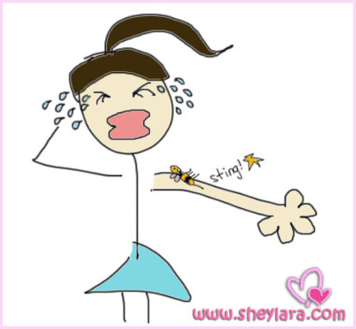 Picado por una abeja