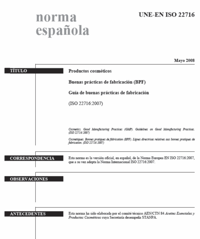 Se presenta nueva normativa ISO 22716
