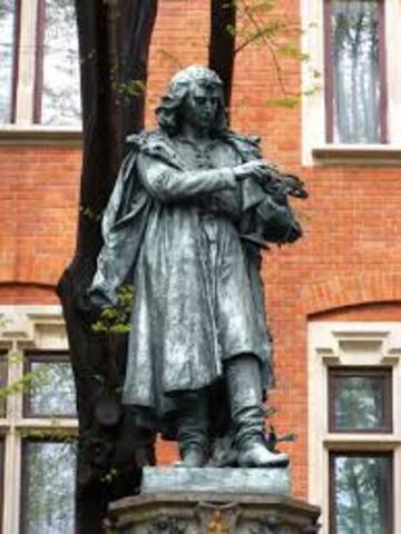 Nicolaus Copernicus begins studying planetary movement