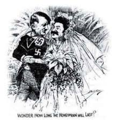 Nazi-Soviet Pact signed by Hitler and Stalin