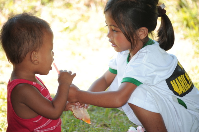 Sometimes the narrator slips and says my little brother