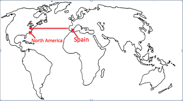 Columbus' first voyage