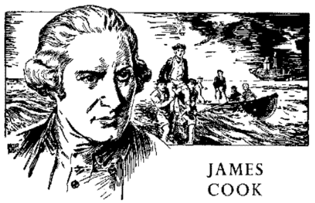 Captain James Cook claims Australia for England