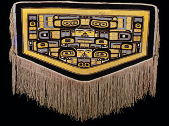 Chilkat blanket with stylized motifs