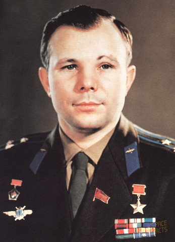 the first proson to go to space Yuri Gagarin