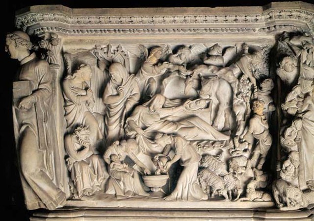 Annunciation, Nativity and Adoration of the Shepherds- Giovanni Pisano