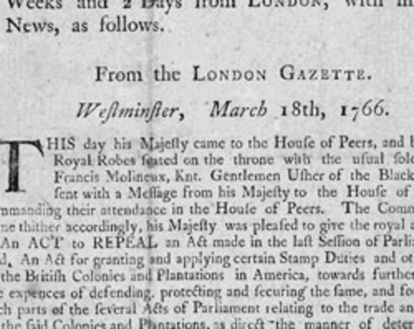 Repeal of Stamp Act
