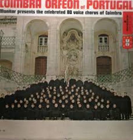 Edição luso-americana, pela Monitor Records, do LP «Coimbra Orfeon of Portugal»