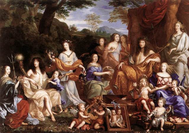 Portrait mythologique de la famille de Louis XIV
