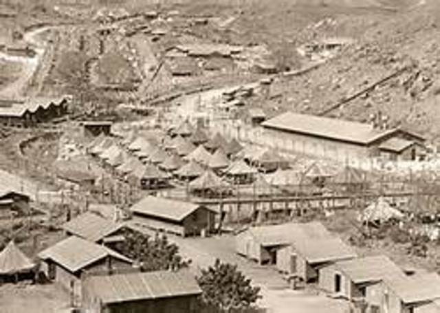 Japanese Americans interned in isolated camps