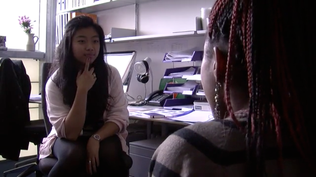 Over the shoulde shot - first character