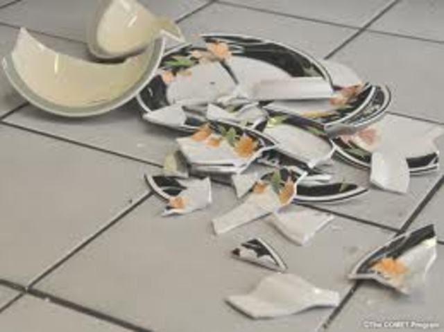 mother starts braking all valuables