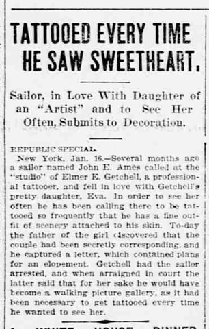 Tattooed Every Time He Saw His Sweetheart