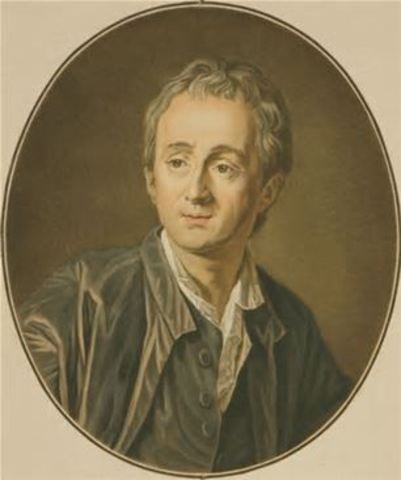 Denis Diderot publishes the first volumes of his Encyclopedia