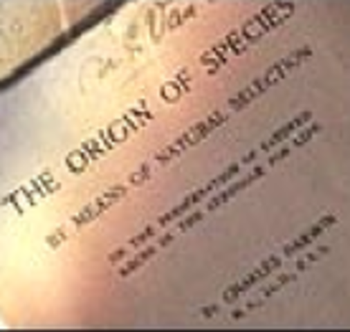 Darwin publishes "The origin of species"
