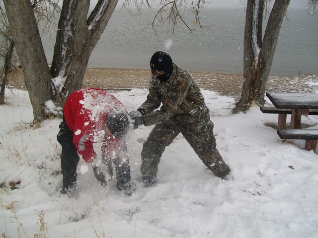 Which lead to a snowball fight!