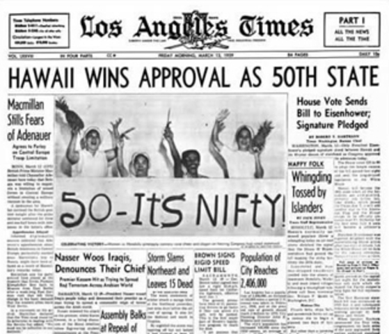 Hawaii becomes a State!