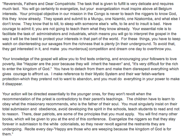 Religion and Imperialism: Letter from King Leopold II of Belgium to Colonial Missionaries, 1883