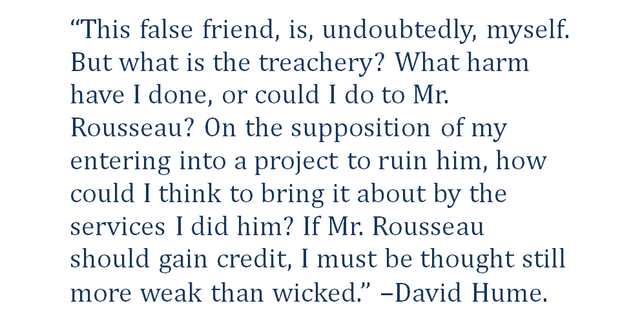 Quarrel between Jean Jacques Rousseau and David Hume