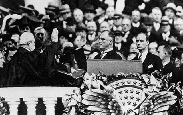 Franklin D. Roosevelt (FDR) became President of the U.S.