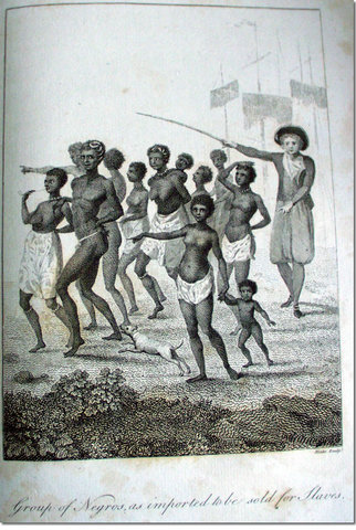 African Tribe sells slaves to British men.