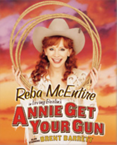 Stars as Annie in the broadway "Annie Get Your Gun"