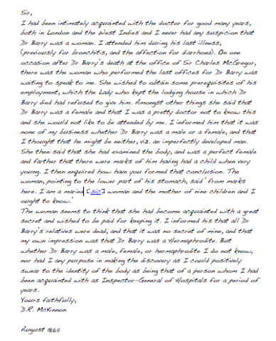 Dr. James Barry / Margaret Ann Bulkley born