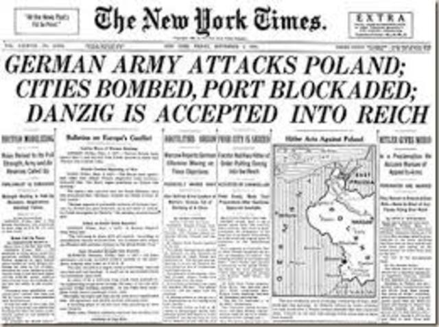 War in Europe begins