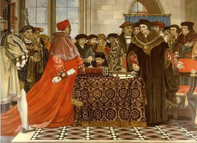 Henry VIII seperates England from Catholic ties