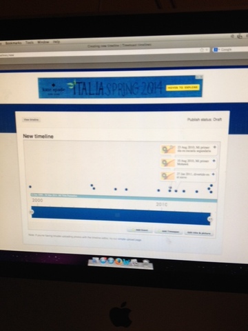 Mi primer tiempo cuando yo hace una linea de tiempo