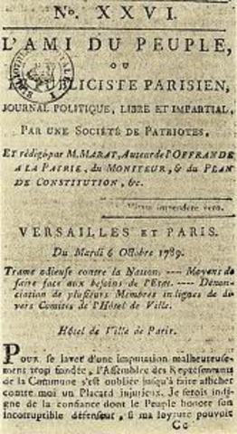 Jean Paul Marat during the French Revolution