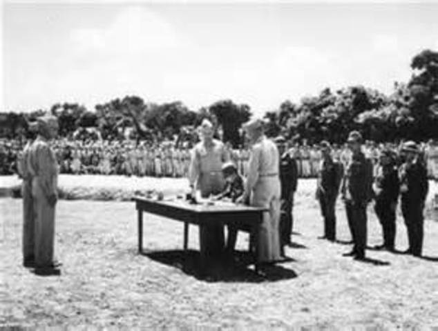 Signing of the Japanese-sponsored Constitution