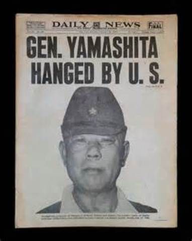 Yamashita hanged in the Philippines