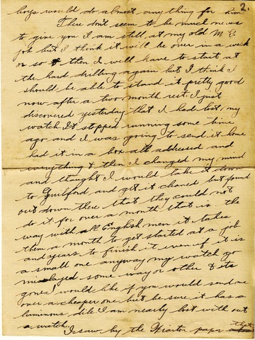 Intercepted letters from World War One