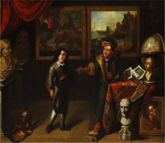 “Der Gelehrte mit seinem Schüler”- “A Scholar with his pupil”