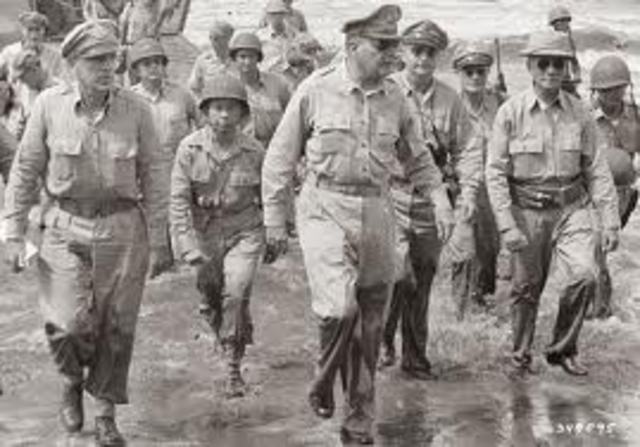 General MacArthur Returned to the Phillippines (Leyte Gulf)