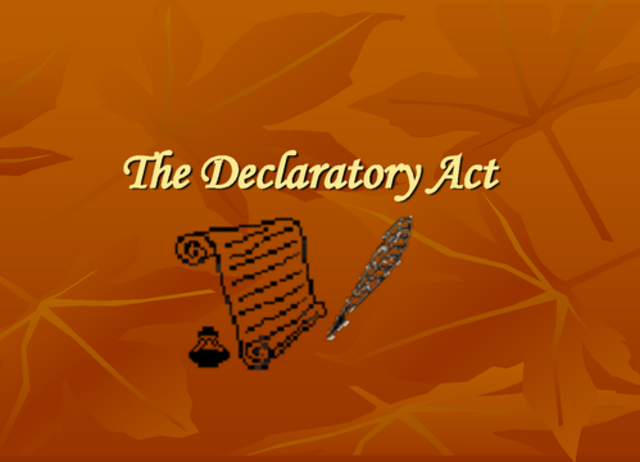 Declaratory Act.