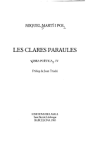 Les clares paraules