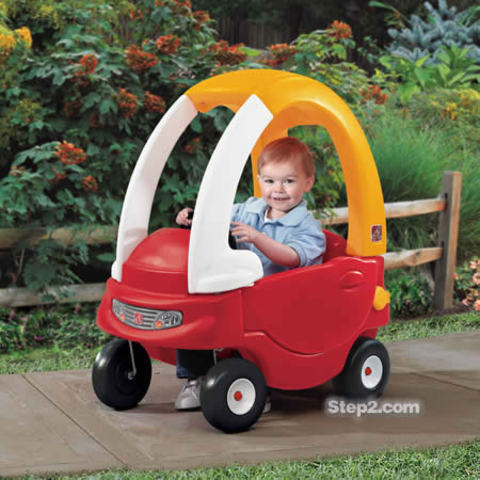 Mønt kører i legetøjsbil