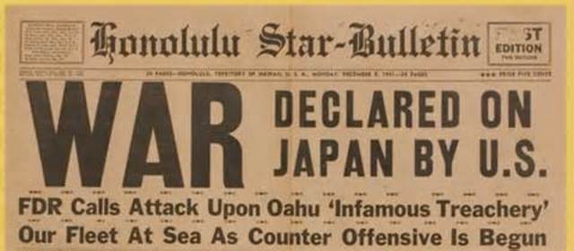 The U.S. Declared War on Japan