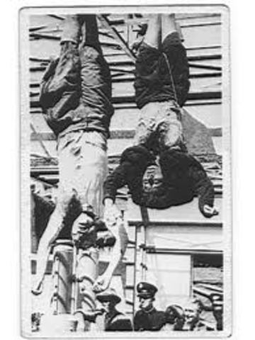 Mussolini is exectued
