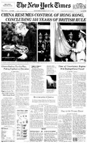 Control over Hong-Kong(events)