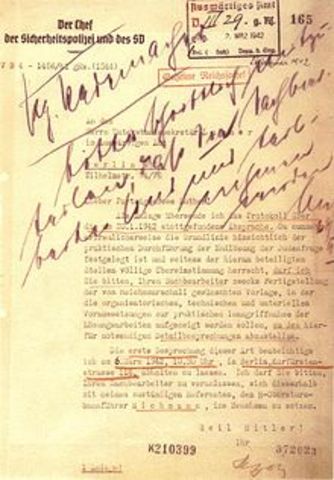 Hitler enacted the Final solution