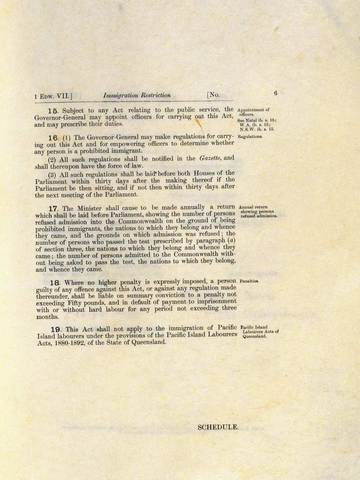 Immigration Restriction Act