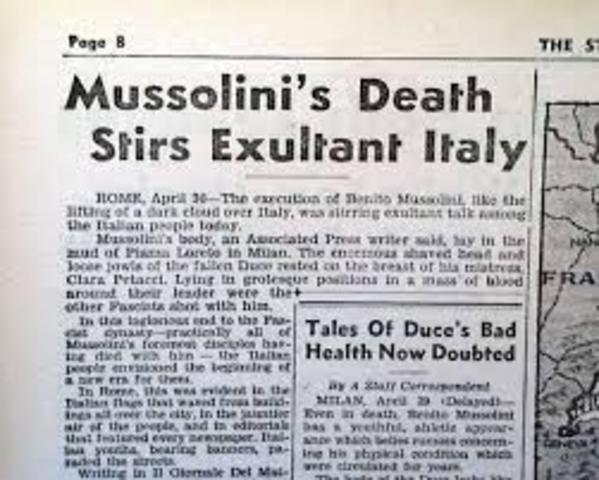 Mussolini was Executed