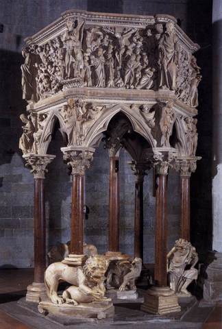 Pulpit of Sant' Andrea, Pistoia, Giovanni Pisano, 1301