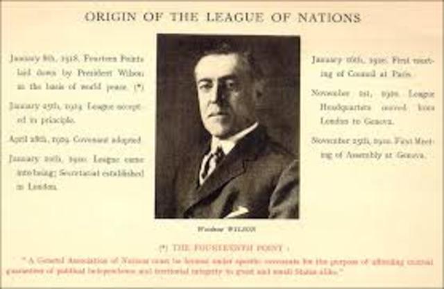 The league of nations was created