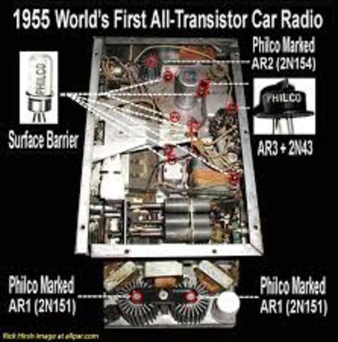 First car all-transistor radio