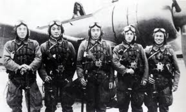 Kamikaze Pilots appear in the Pacific